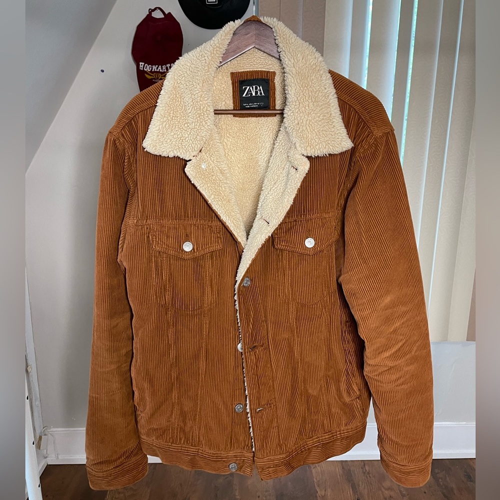 Zara Corduroy Sherpa Jacket